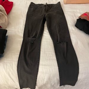 Madewell High-Rise Skinny Jeans in Black Sea - size 28T